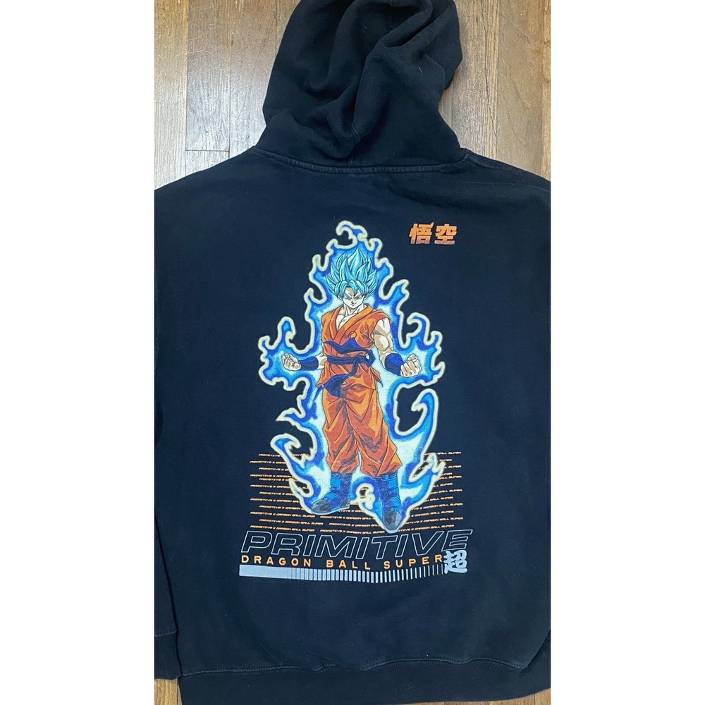Primitive x Dragon Ball Super SSG Goku Hoodie Mens L Black Skateboard Streetwear
